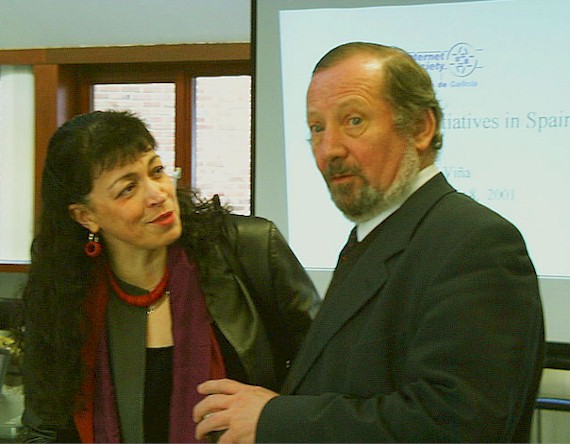 Marie-Anne Delahaut (Institut Jules-Destre, ISOC Wallonie) Jacques Berleur (FUNDP, ISOC Wallonia President)